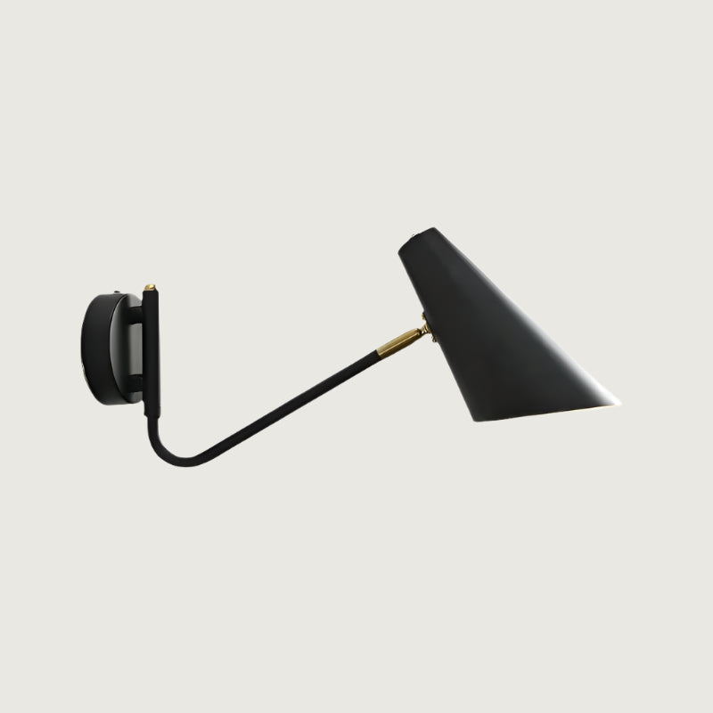 Astroclaro Orbit: Aplique de Pared Minimalista y Giratorio de Metal – Negro/Oro/Blanco