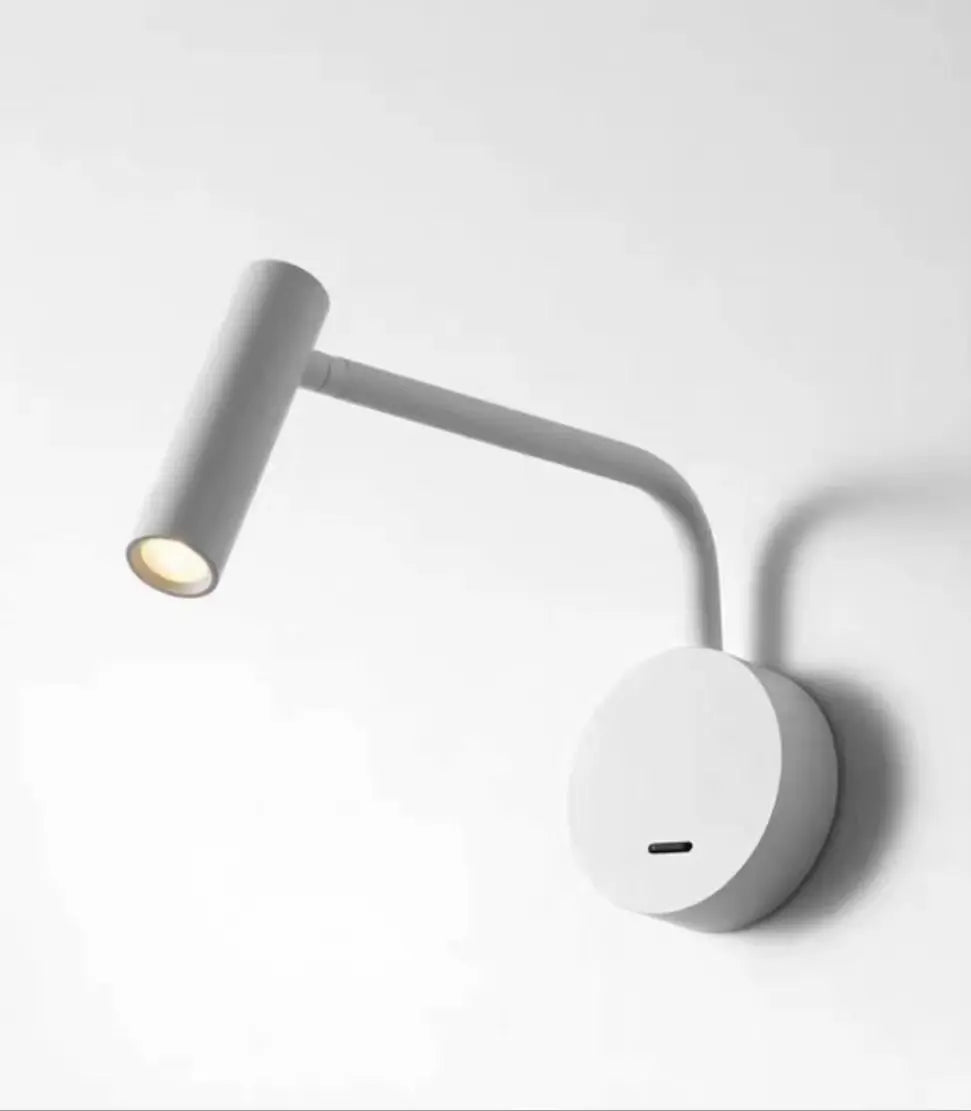 Astroclaro Nova: Foco Nórdico Ajustable de Metal/Acrílico – Negro & Blanco