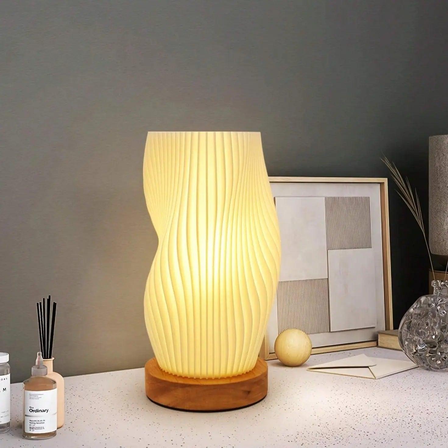 LuzOndina - Lámpara de Diseño Ondulado y Luz Regulable