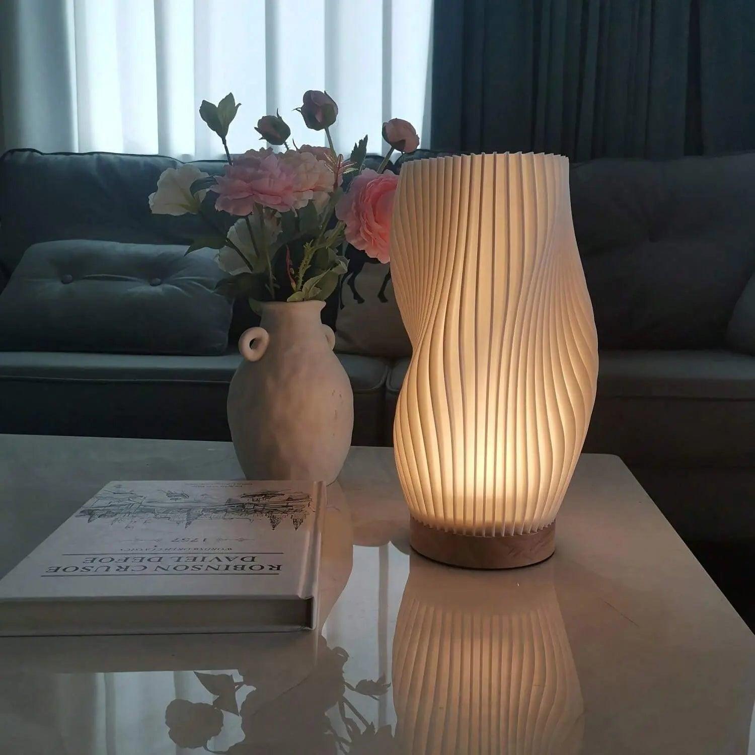 LuzOndina - Lámpara de Diseño Ondulado y Luz Regulable