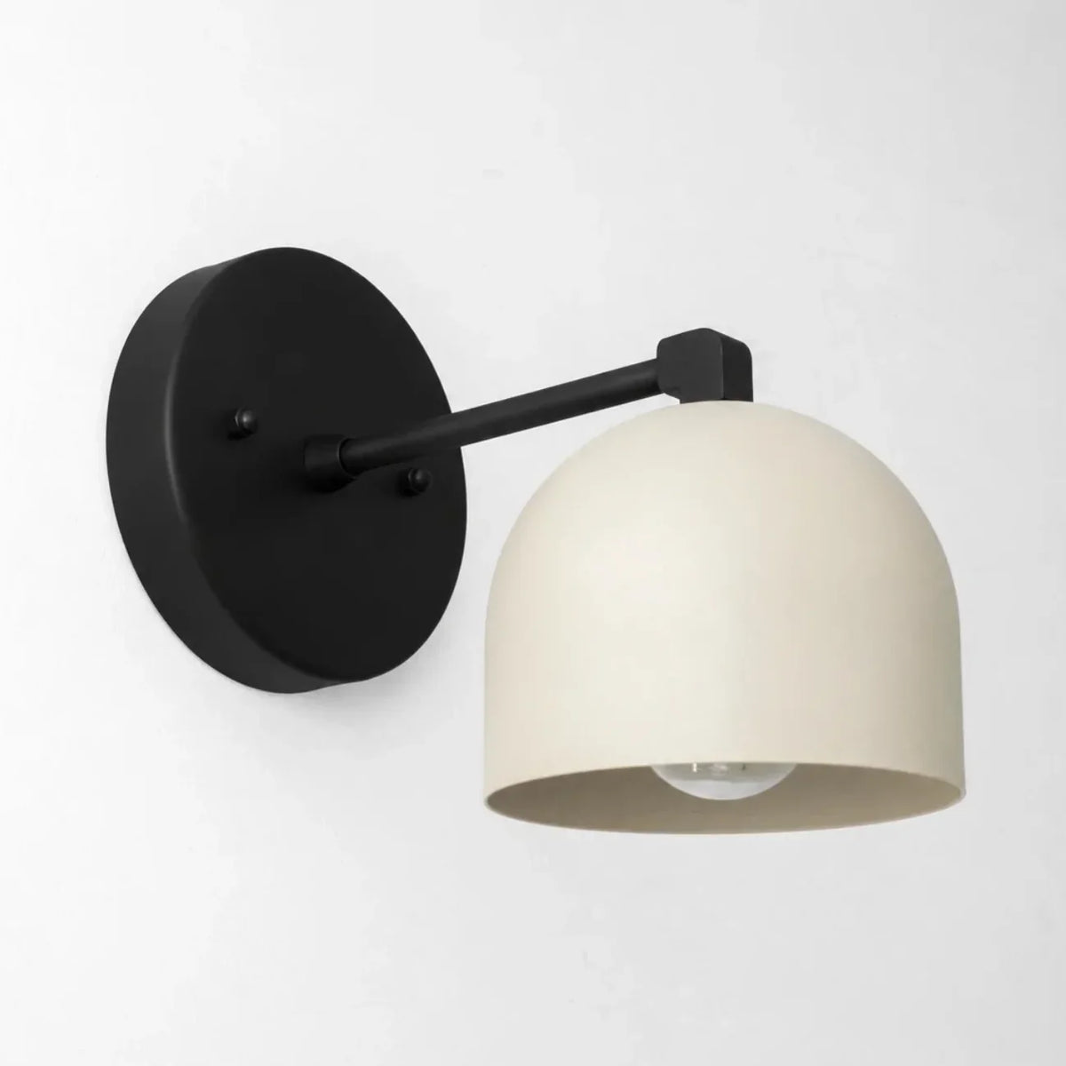 Aplique de pared de cúpulas Domira – 1 luz, beige y negro