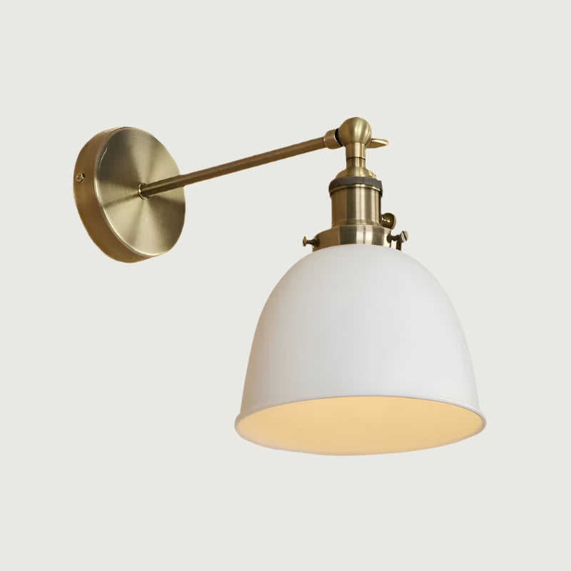 Astroclaro Doma: Aplique de Pared Vintage LED de Metal con Diseño de Domo – Negro/Blanco/Gris