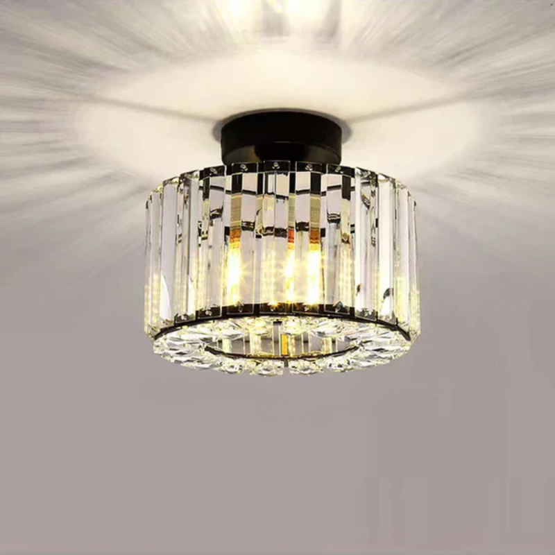 CristalDiva - Lámpara de Techo de Cristal con Elegancia Sofisticada