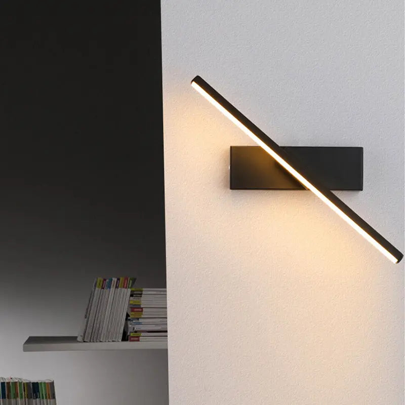 Aria: Aplique de Pared Giratorio – Diseño Moderno Negro/Blanco