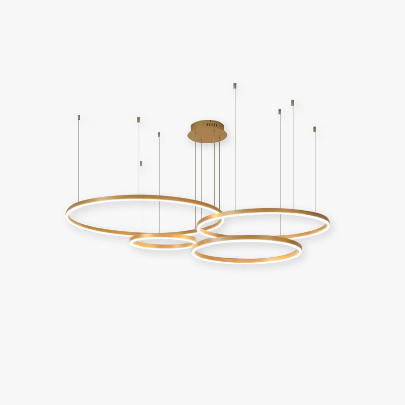 Lámpara colgante LED de aros Saroa – vista principal