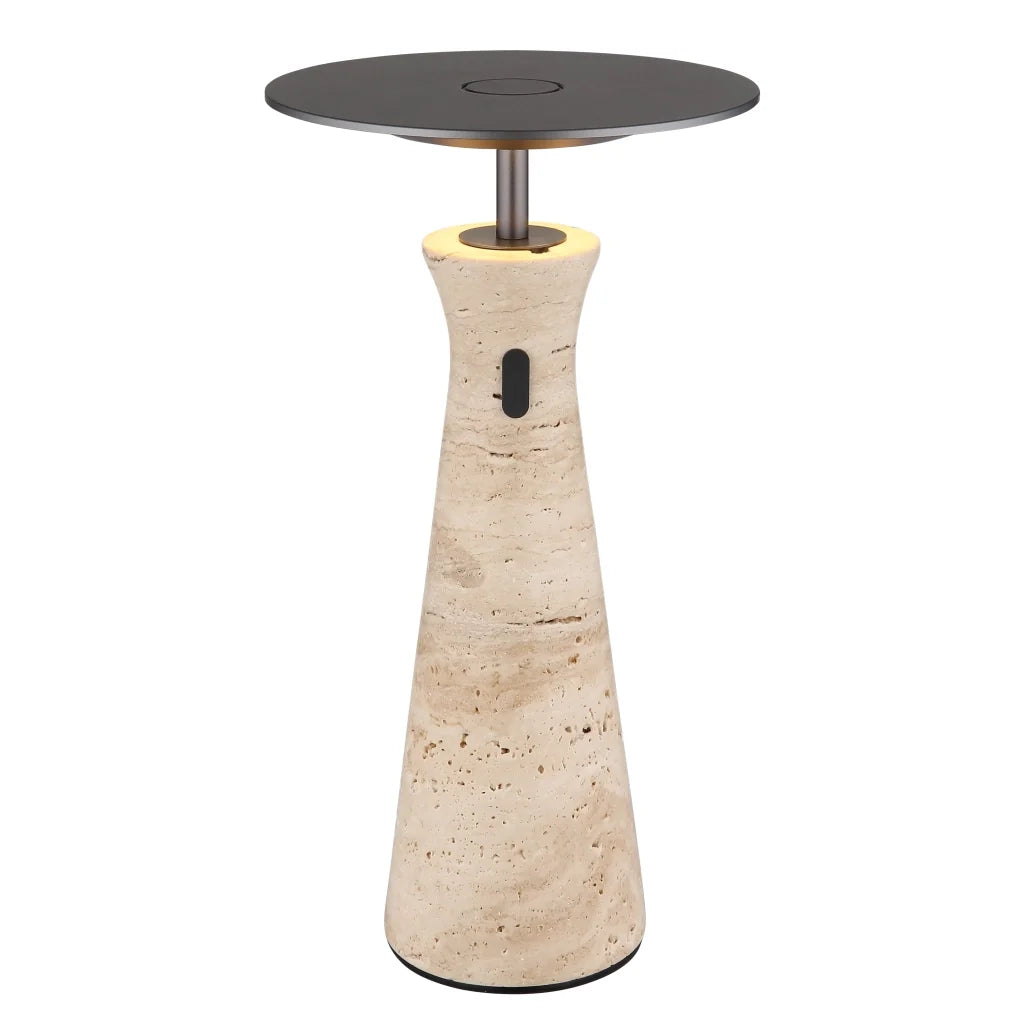 Lámpara de mesa inalámbrica Travela de travertino – vista principal