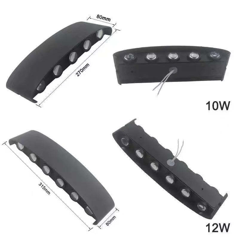 Aplique de pared LED arriba y abajo Fulgara en una fachada iluminada – imagen 24