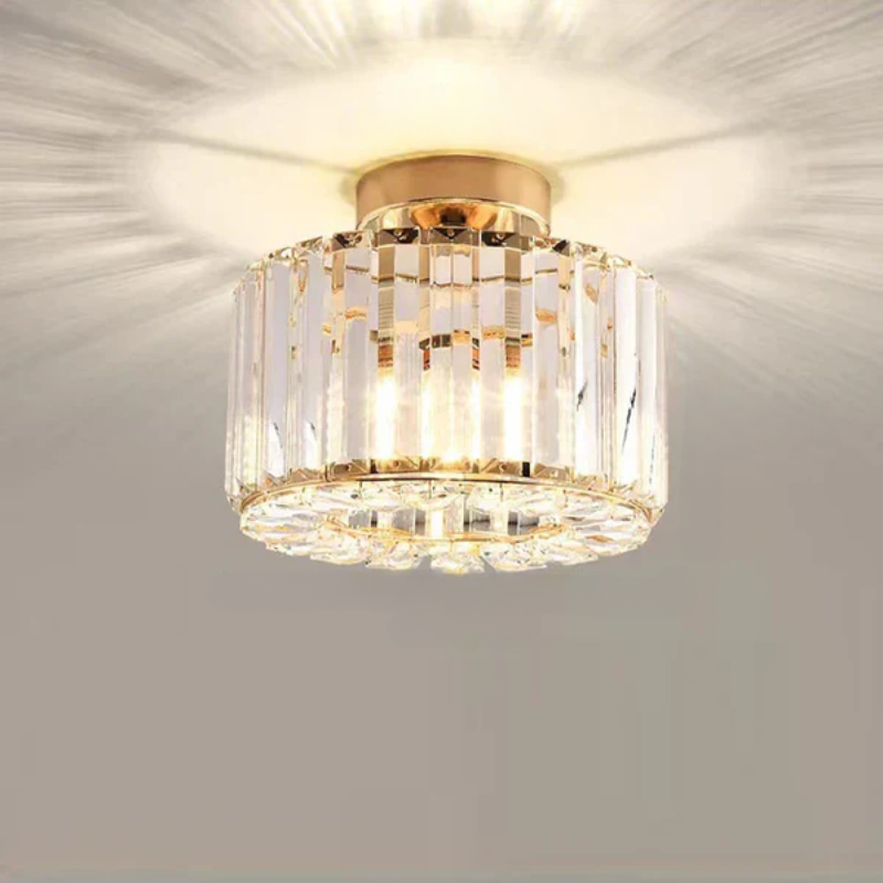 CristalDiva - Lámpara de Techo de Cristal con Elegancia Sofisticada