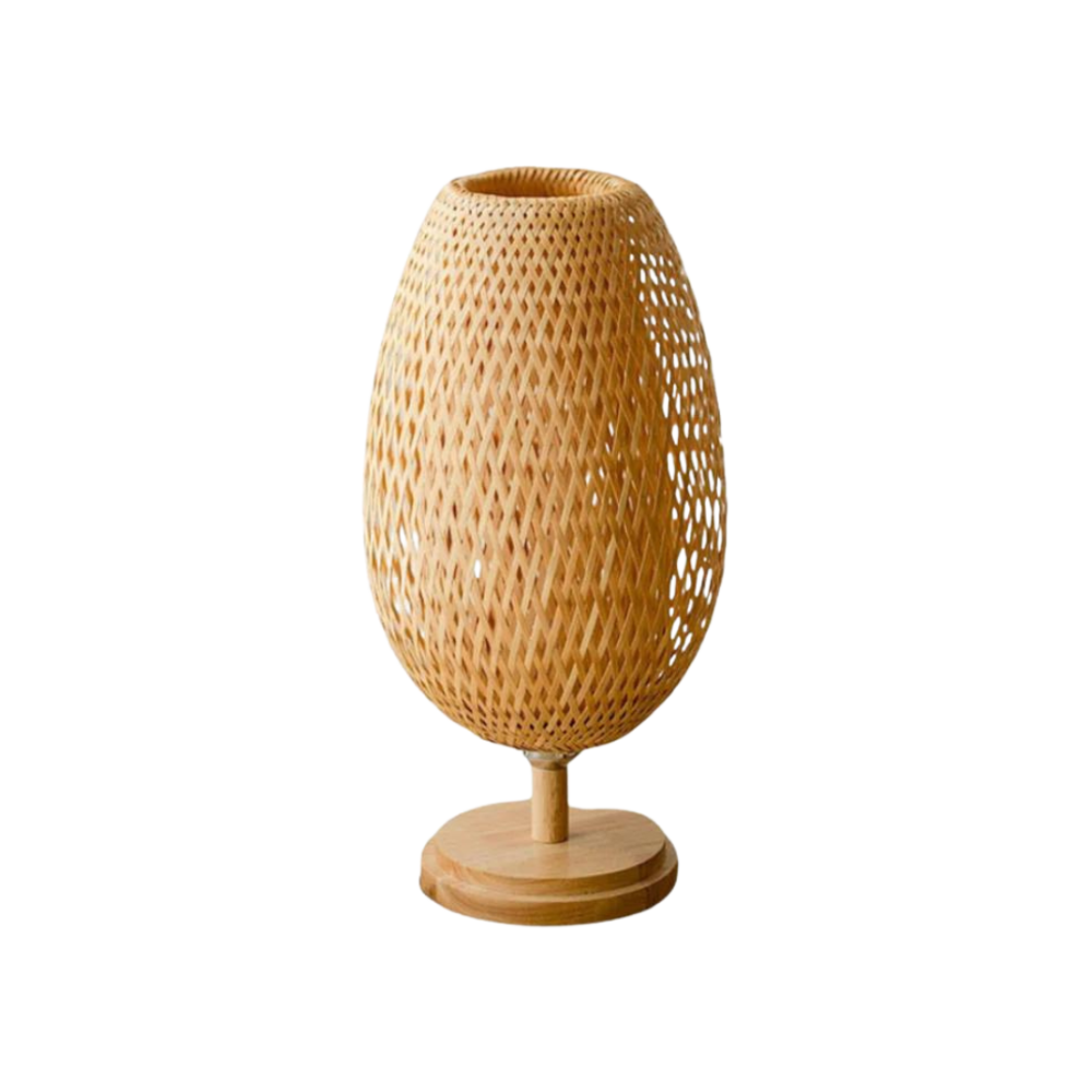 Lámpara de mesa de bambú trenzado Guadela – vista principal