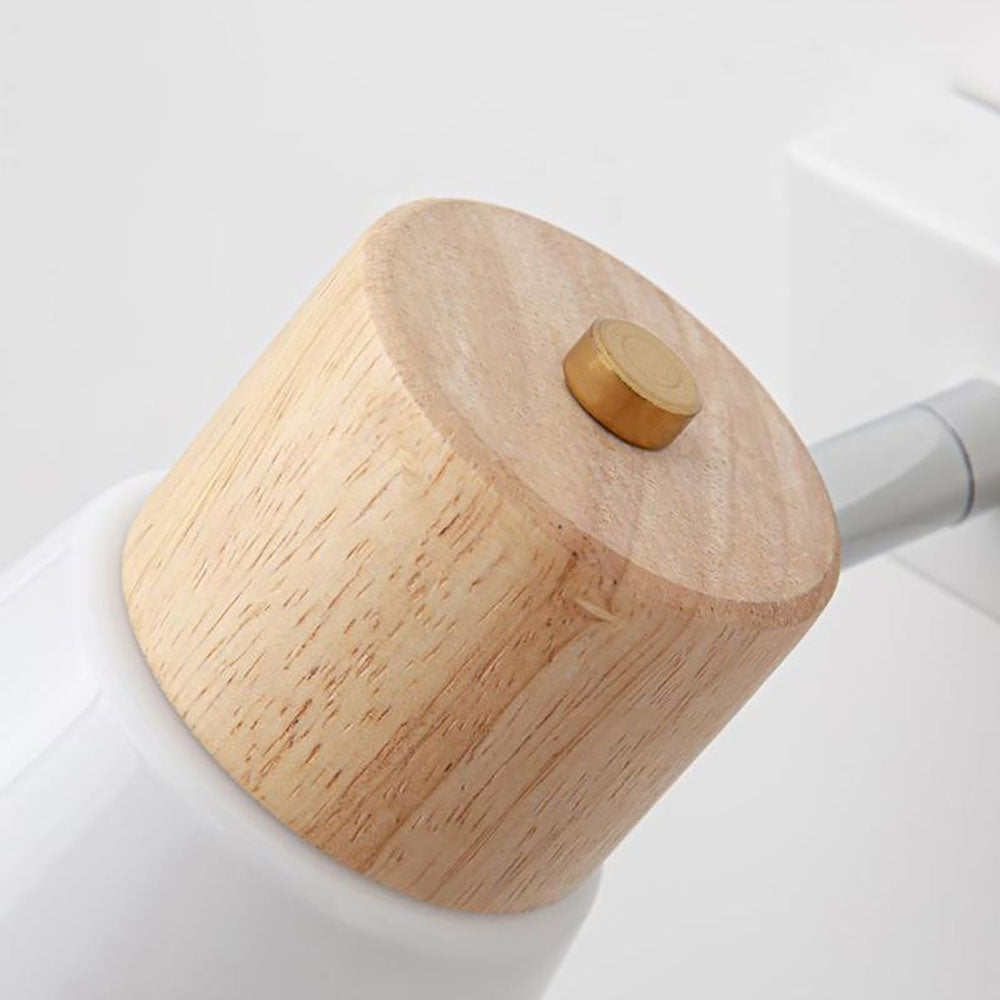 Astroclaro Arbor: Aplique de Pared Nórdico de Madera y Vidrio – Blanco