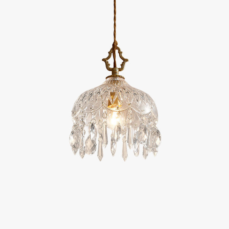 Lámpara colgante vintage de cristal Flequira – vista principal