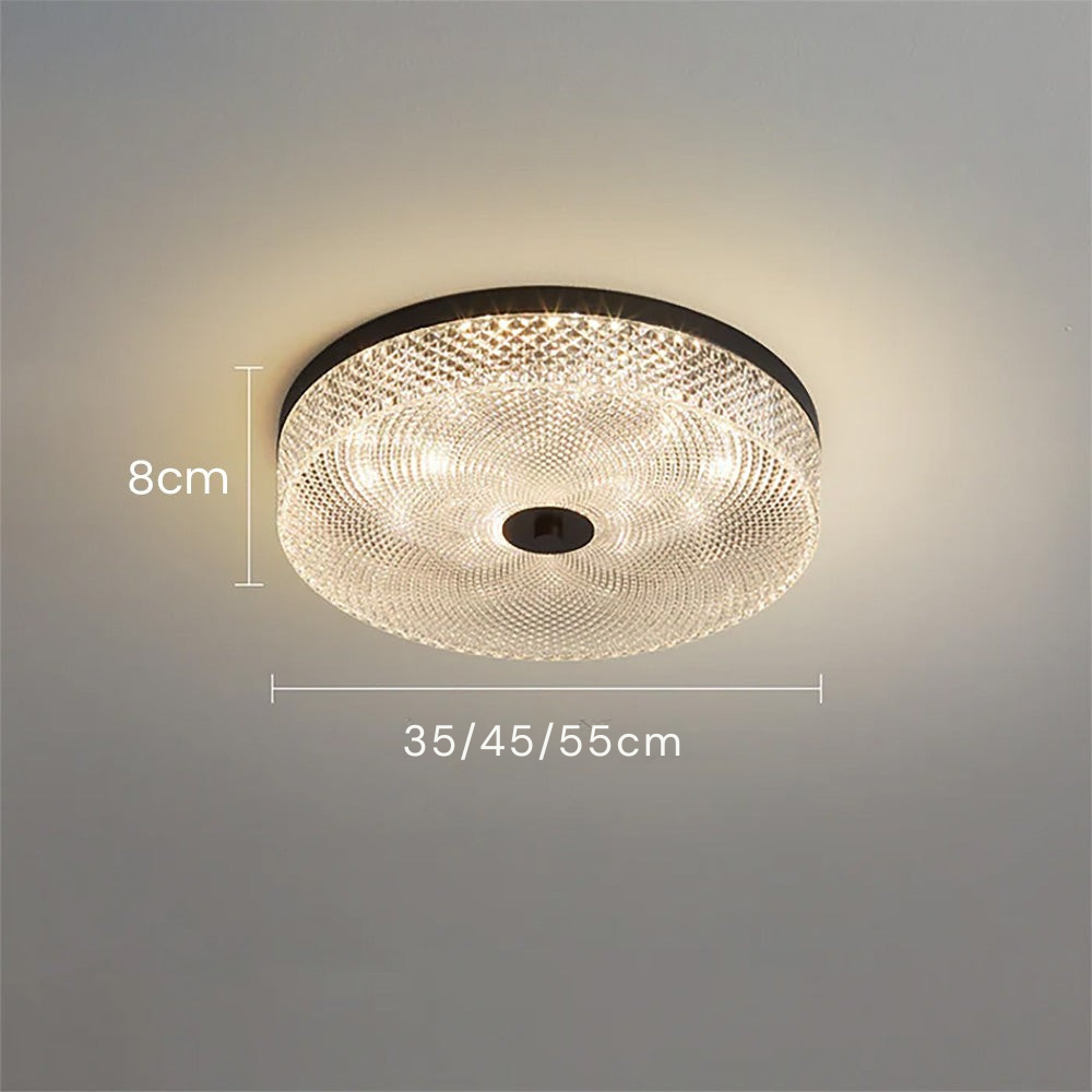 Lunire - Lámpara de Techo de Cristal y Cobre de Lujo - Iluminación Elegante para Cocina y Sala de Estar