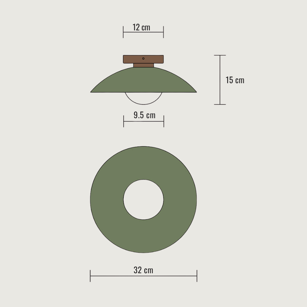 Triven - Luz de Techo Redonda de Metal Minimalista para Cocina - Montaje Empotrado