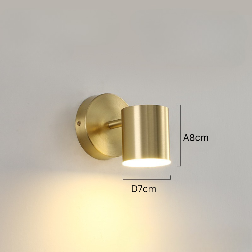 Claril - Lámpara de Pared LED Nórdica de Cobre con Diseño Elegante y Eficiencia Energética para Interiores Modernos