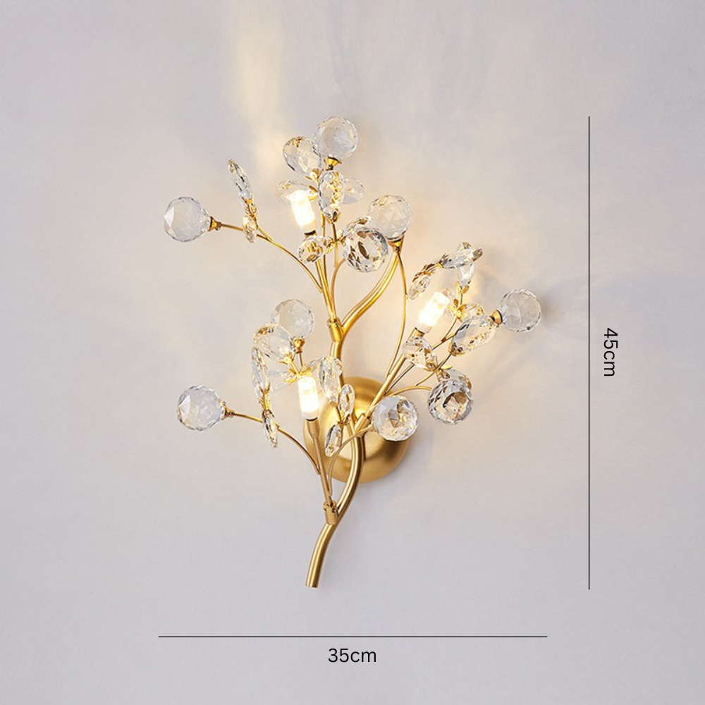 Yunora - Aplique de Pared Floral - Lámpara de Diseño Moderno para Decoración Interior
