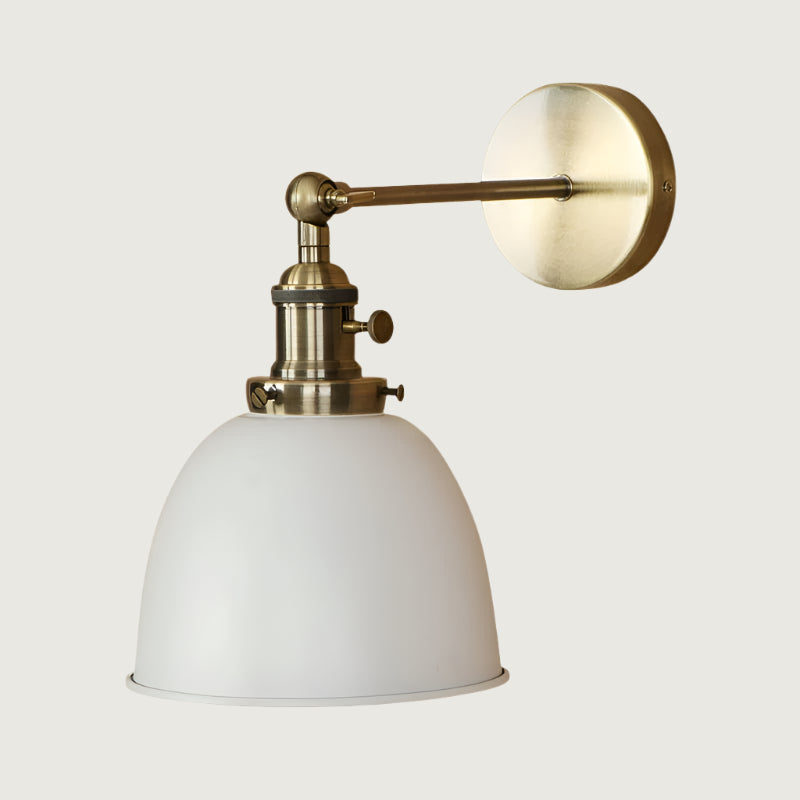 Astroclaro Doma: Aplique de Pared Vintage LED de Metal con Diseño de Domo – Negro/Blanco/Gris