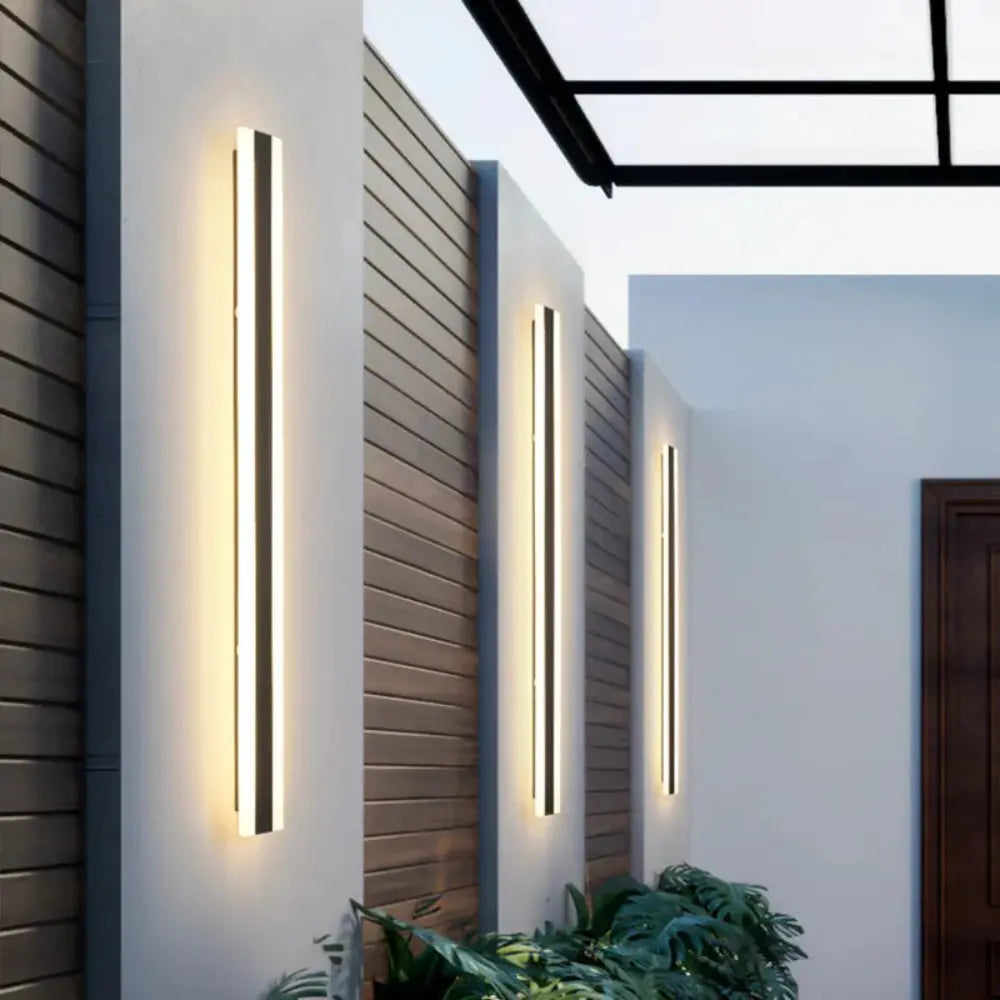VetraLux - Lámpara de Pared Negro LED Resistente para Exteriores IP65 Blanco Cálido 3000K