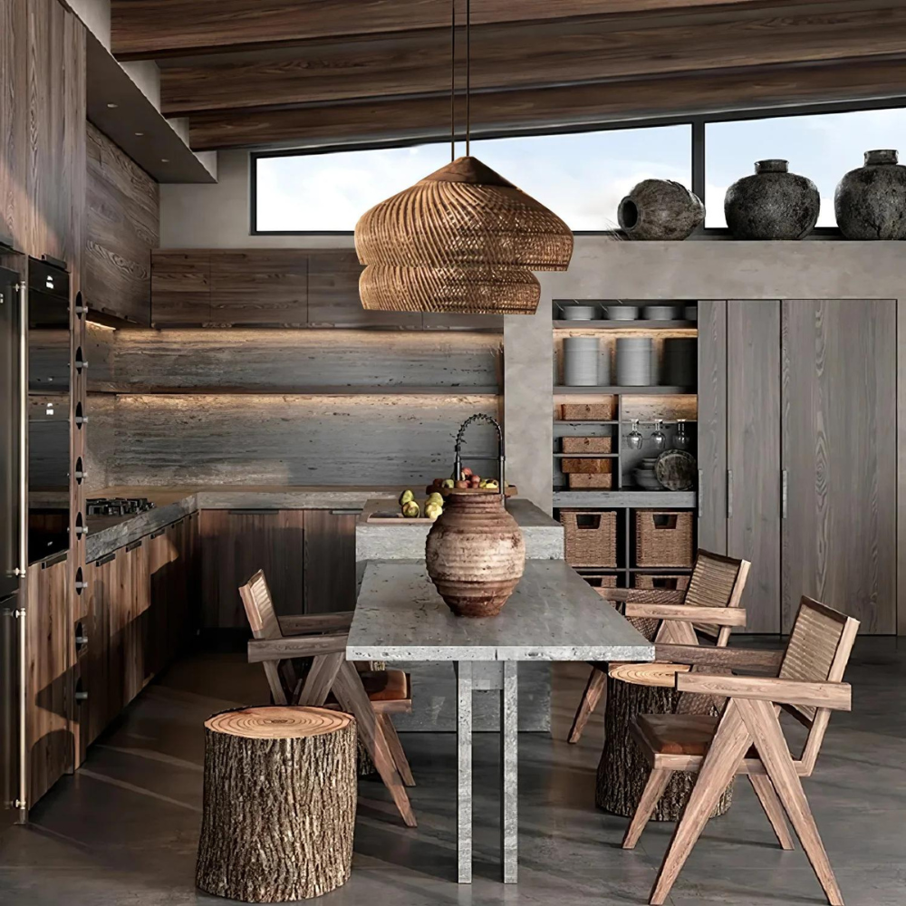 SerenitaLuz - Lámpara Colgante Artesanal de Ratán Boho