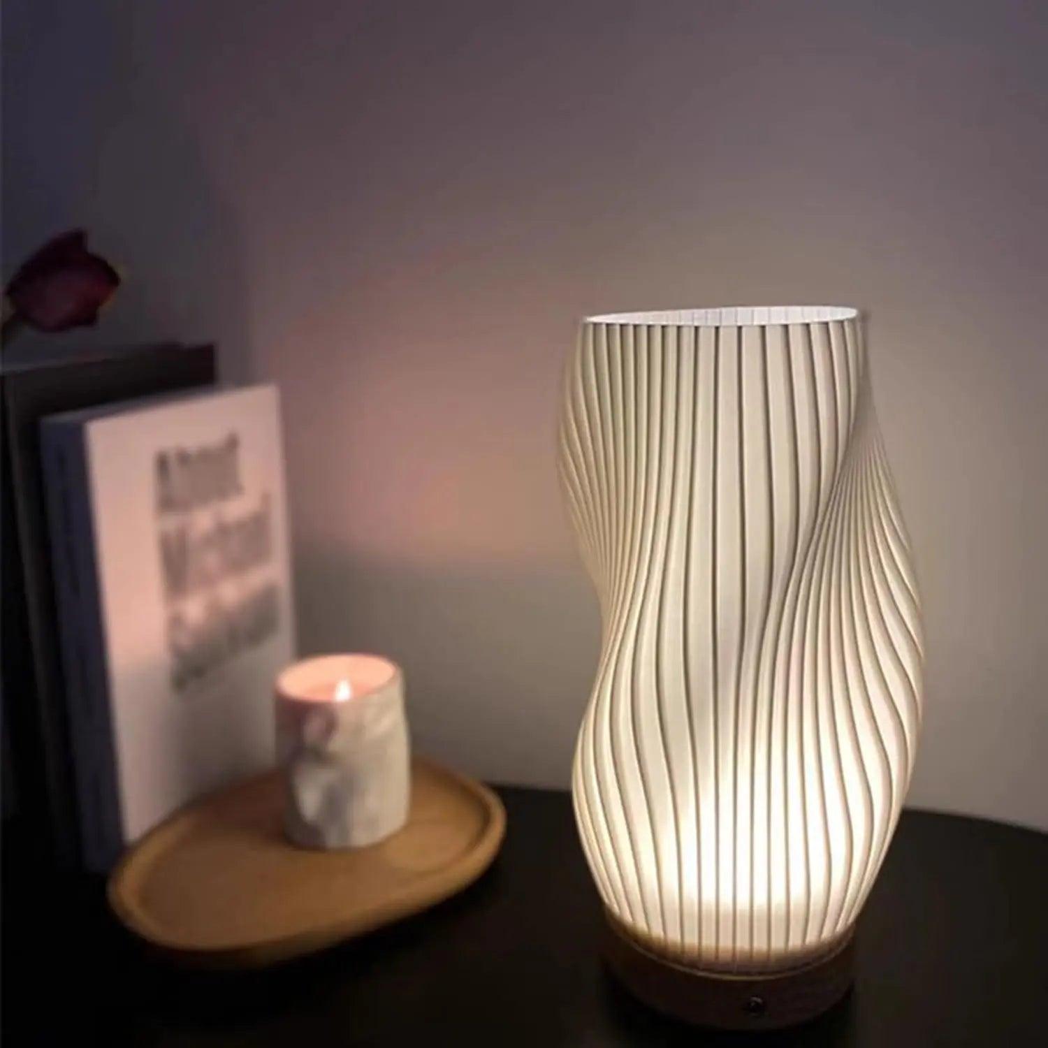 LuzOndina - Lámpara de Diseño Ondulado y Luz Regulable