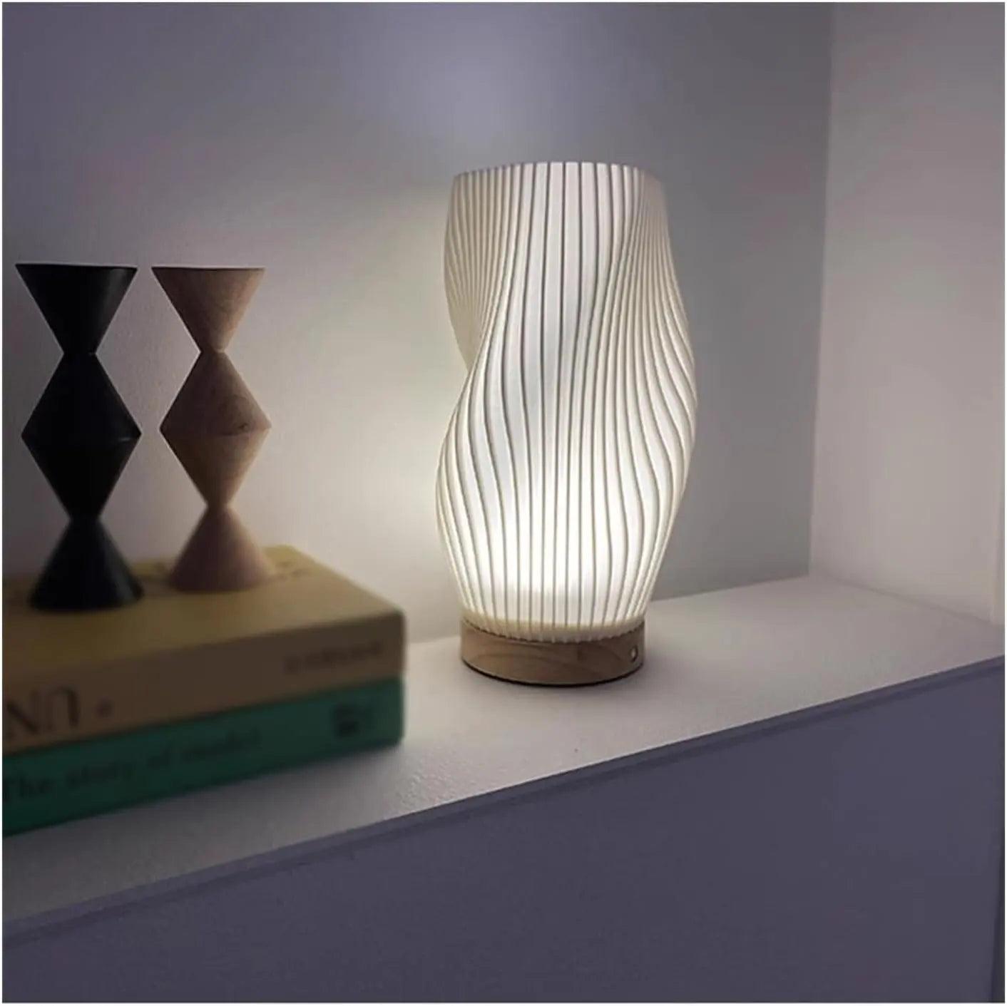 LuzOndina - Lámpara de Diseño Ondulado y Luz Regulable
