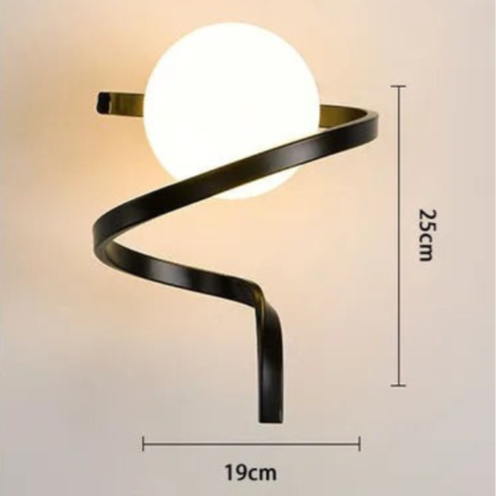 Orvara - Aplique de Pared Moderno de Vidrio con Cristales Brillantes - Iluminación Elegante para Dormitorio y Salón