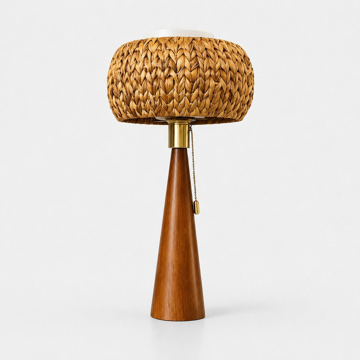 Lámpara de mesa de madera y fibra Trenzola – vista principal