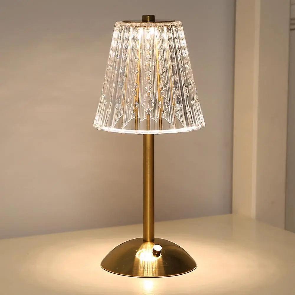 CristalÉpoca – Lámpara de Mesa con Encanto Retro