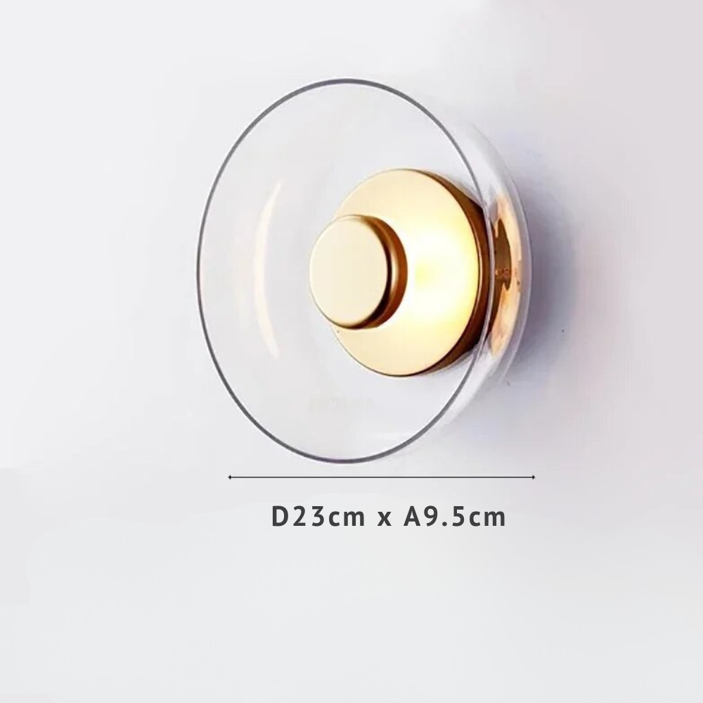 Halivi - Lámpara de Pared LED de Vidrio Moderno con Diseño Elegante