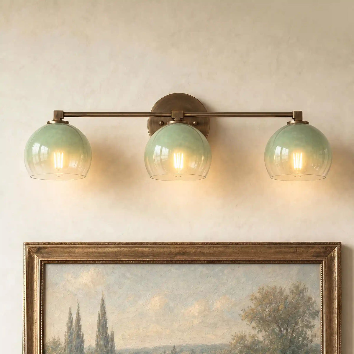 Aplique de pared con globos de cristal Valdina – vista principal