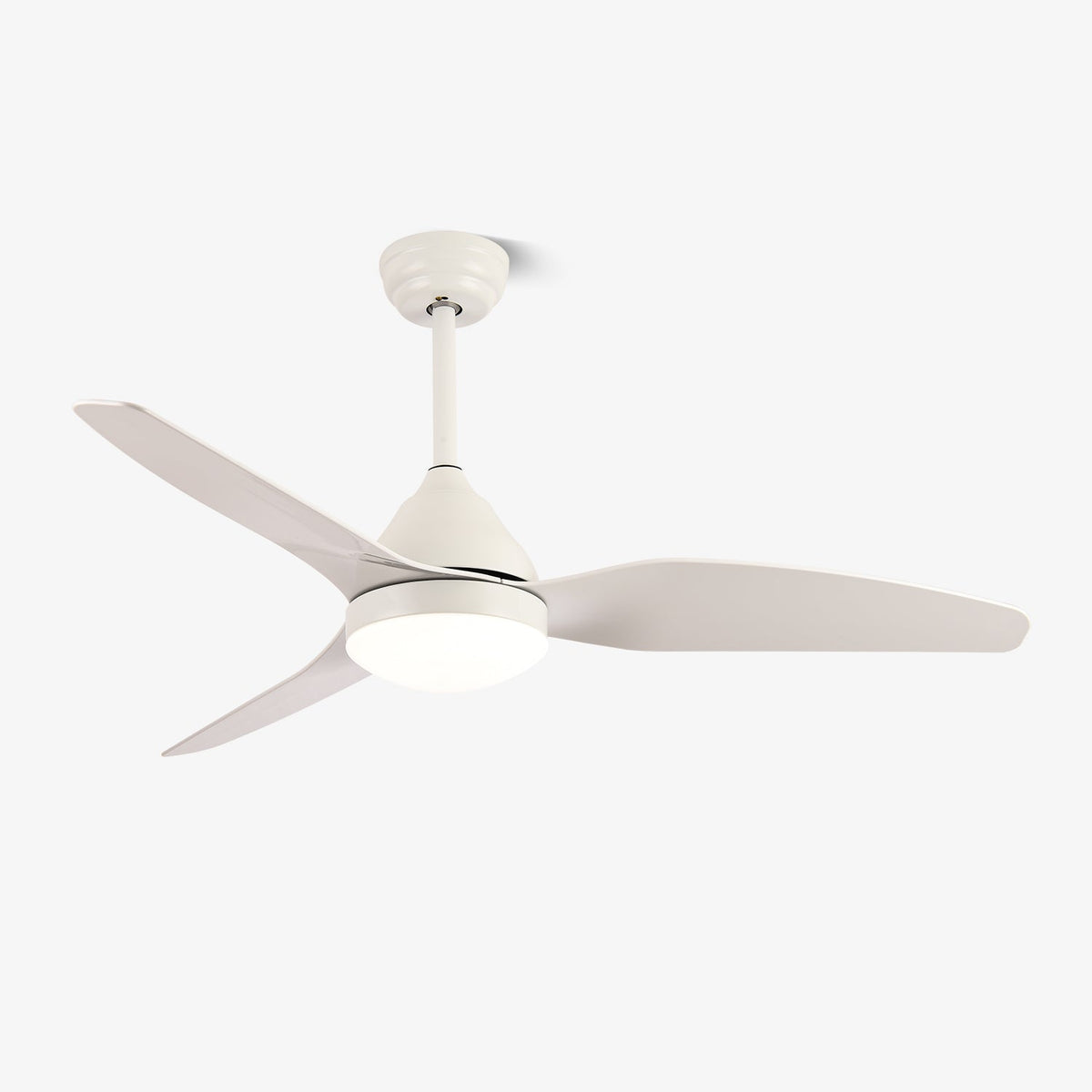 Ventilador de techo con luz Fiordia en un salón de estilo nórdico – imagen 11