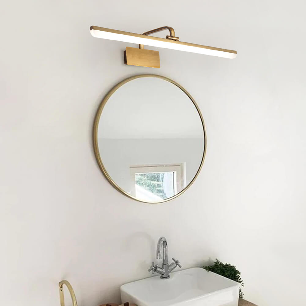 Aplique de Baño LED en Acabado Dorado Satinado con Luz de Maquillaje Integrada 2