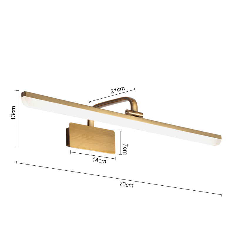 Aplique de Baño LED en Acabado Dorado Satinado con Luz de Maquillaje Integrada 5