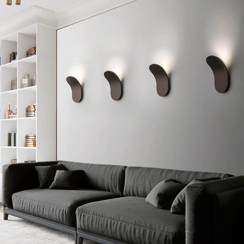 Aplique de Pared Moderno Minimalista Negro y Blanco con LED Integrado para Dormitorio y Baño 2