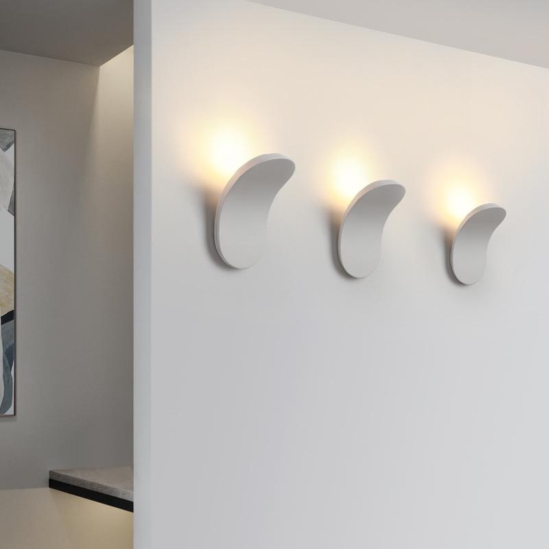 Aplique de Pared Moderno Minimalista Negro y Blanco con LED Integrado para Dormitorio y Baño 3