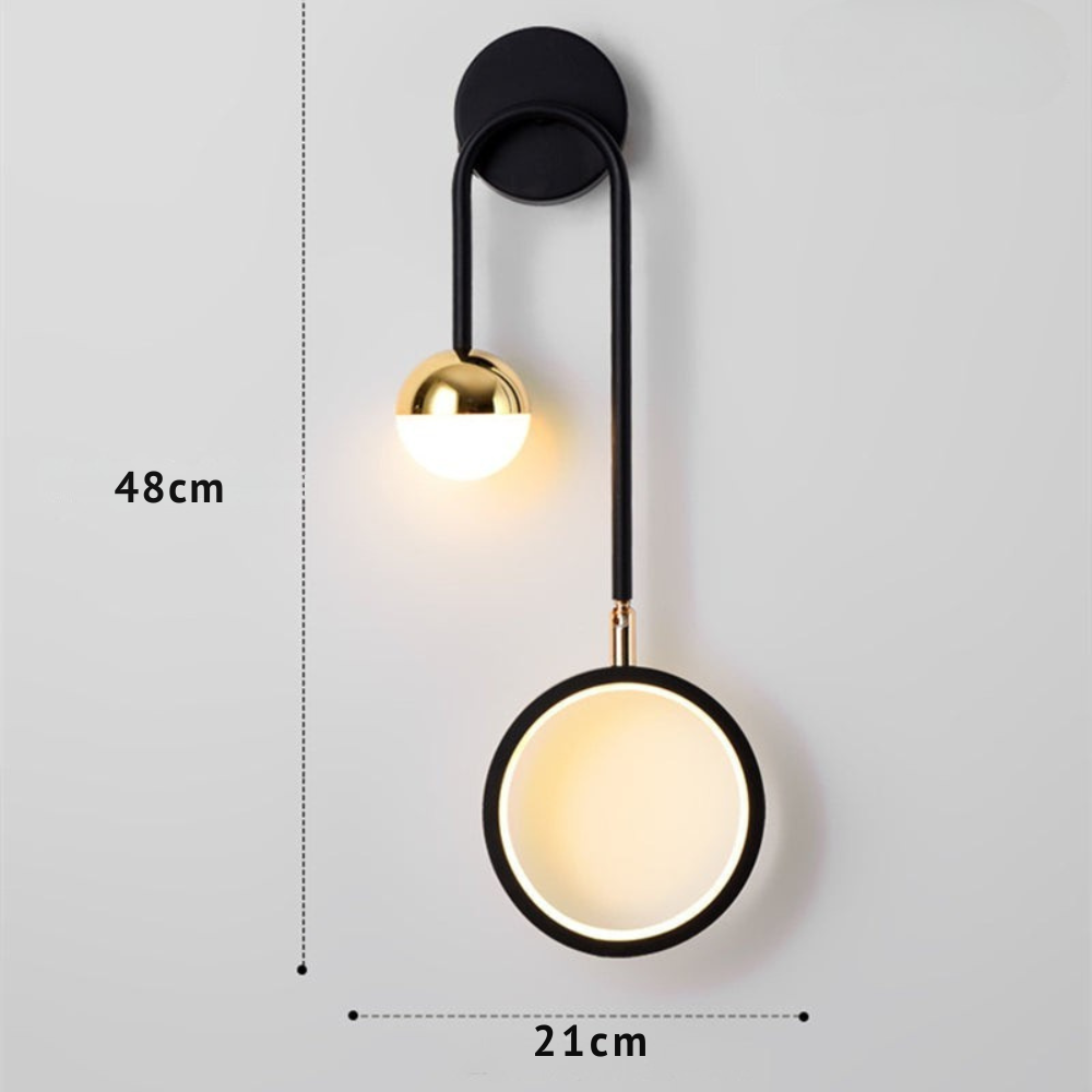 Foseli - Aplique de Pared Moderno de Diseño Elegante con Tecnología LED - Ideal para Salones y Oficinas