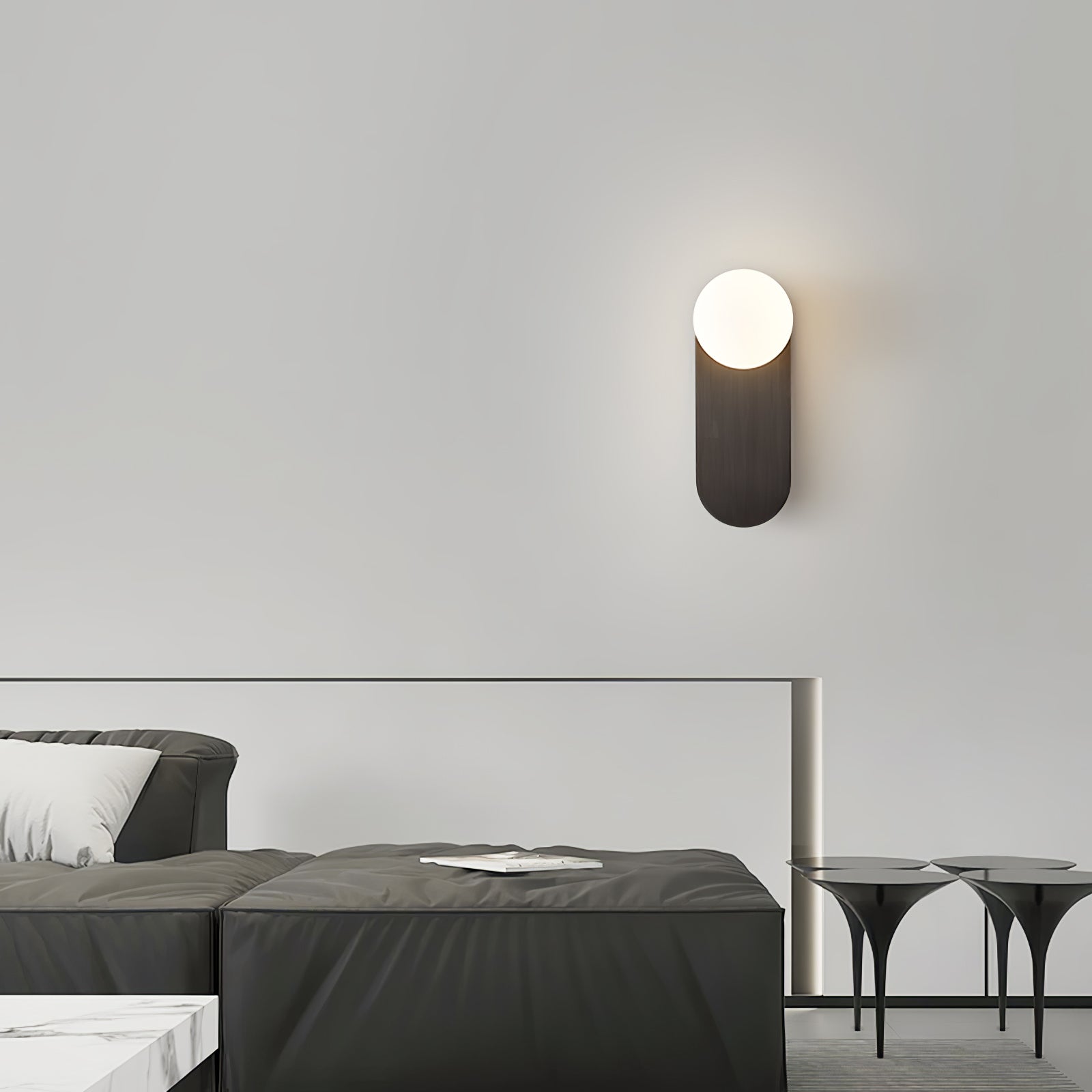 Aplique de Pared Moderno de Latón y Vidrio, Lámpara de Interior, Diseño Contemporáneo, Compatible con Bombillas G9 5