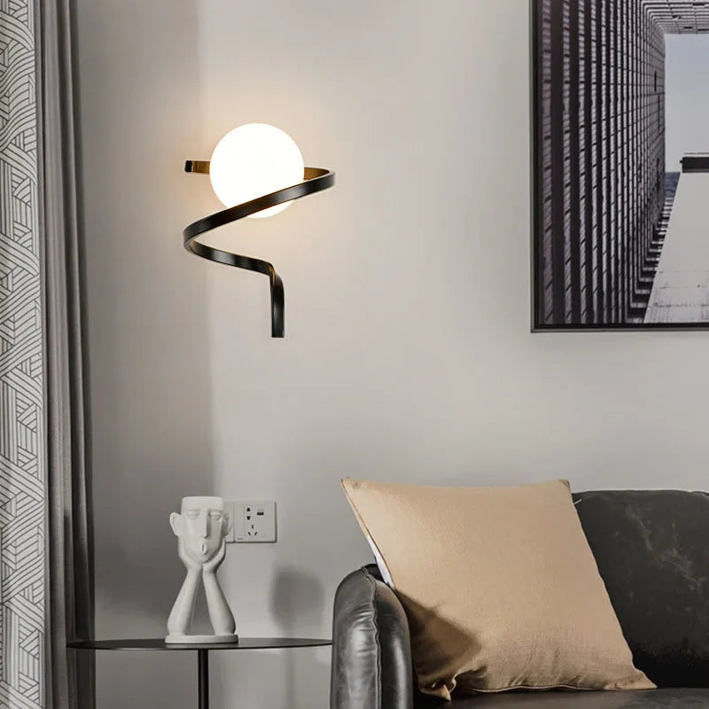 Aplique de Pared Moderno de Vidrio con Cristales Brillantes – Iluminación Elegante para Dormitorio y Salón 2