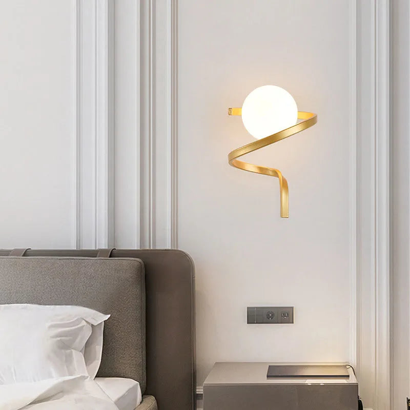 Aplique de Pared Moderno de Vidrio con Cristales Brillantes – Iluminación Elegante para Dormitorio y Salón 5