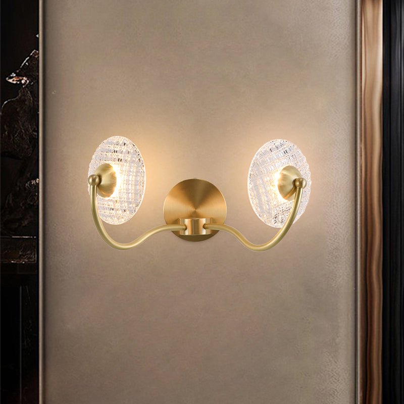 Aplique de Pared Moderno en Bronce con Diseño Curvado y Luz LED Integrada para Dormitorio y Salón 2