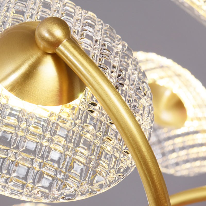 Aplique de Pared Moderno en Bronce con Diseño Curvado y Luz LED Integrada para Dormitorio y Salón 4