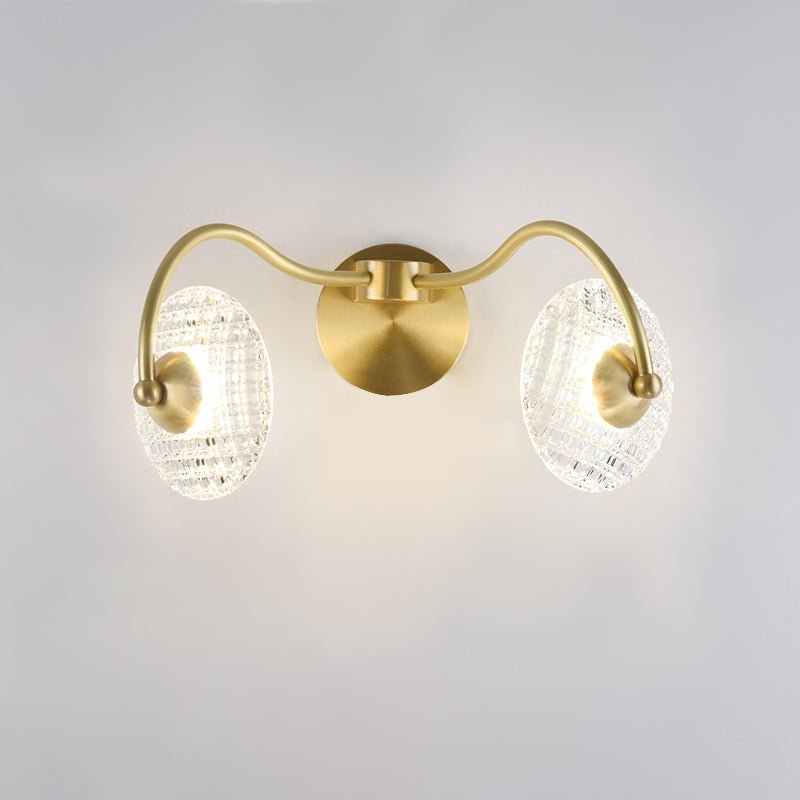 Aplique de Pared Moderno en Bronce con Diseño Curvado y Luz LED Integrada para Dormitorio y Salón 8