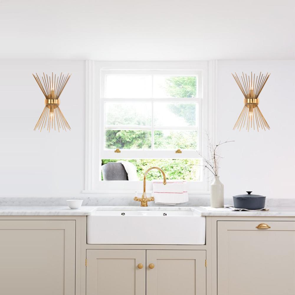 Aplique de Pared Moderno en Latón con Diseño Estrella para Dormitorio - Lámpara de Pared Dimmable y Fácil Instalación 5