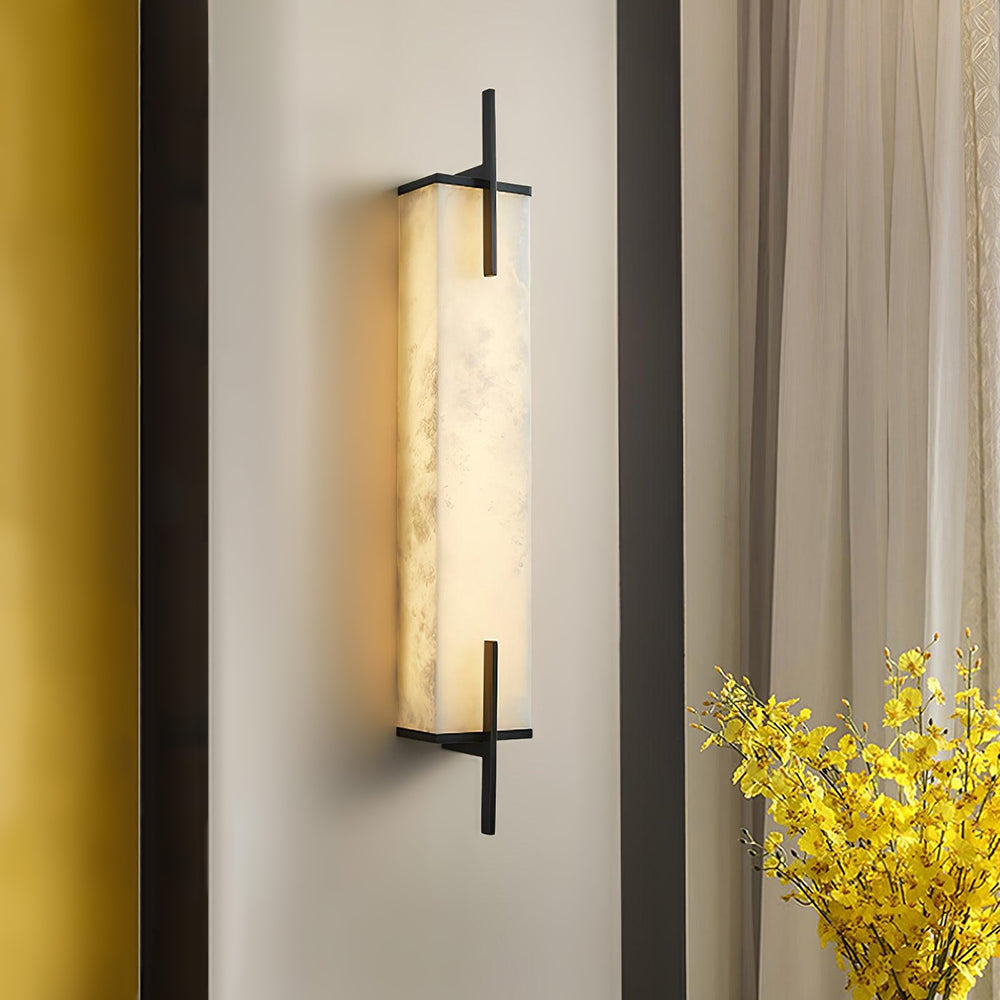 Aplique de Pared Rectangular de Alabastro Calliope con Luz LED Integrada 2