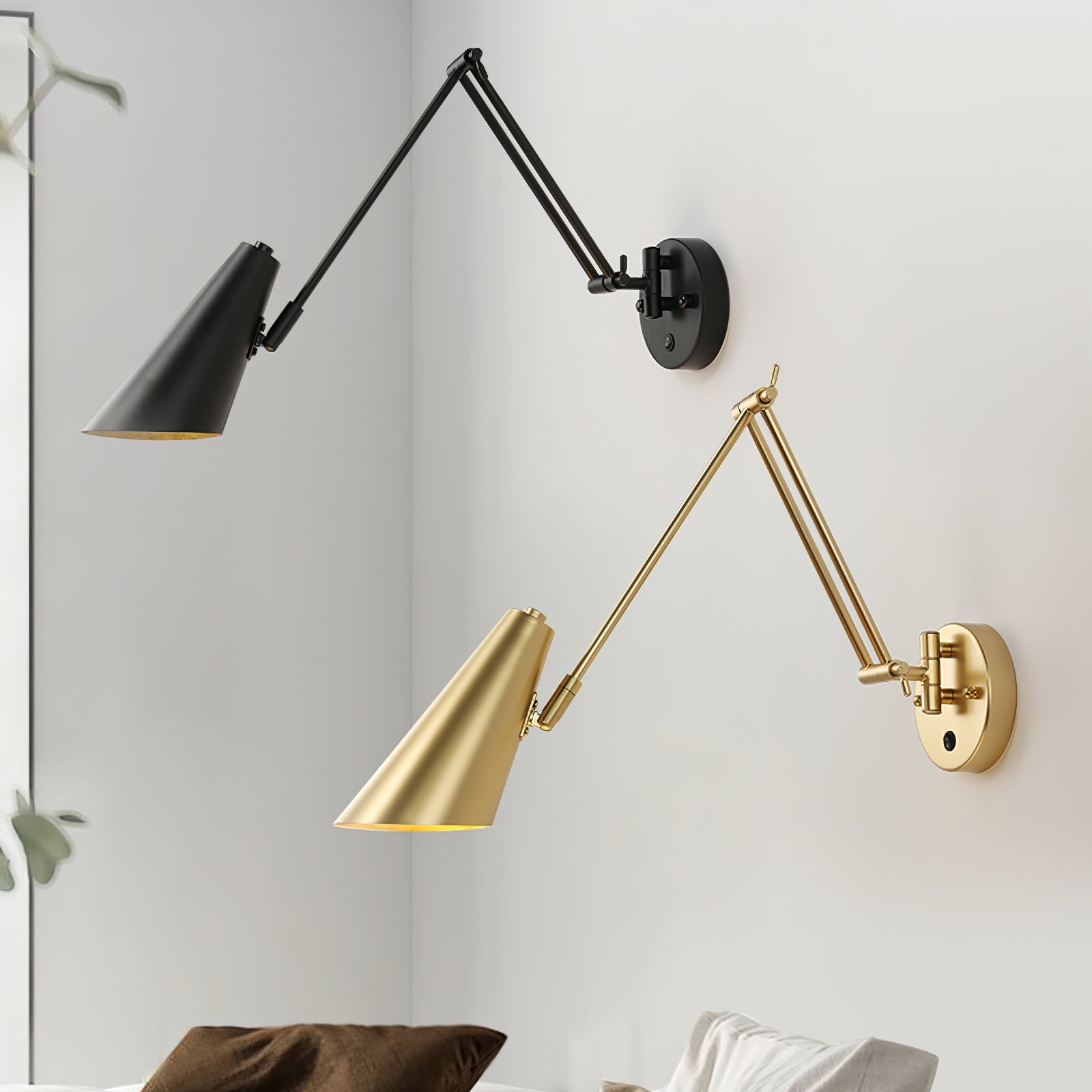 Aplique de Pared con Brazo Móvil de Diseño Moderno en Metal - Luz de Interior 3