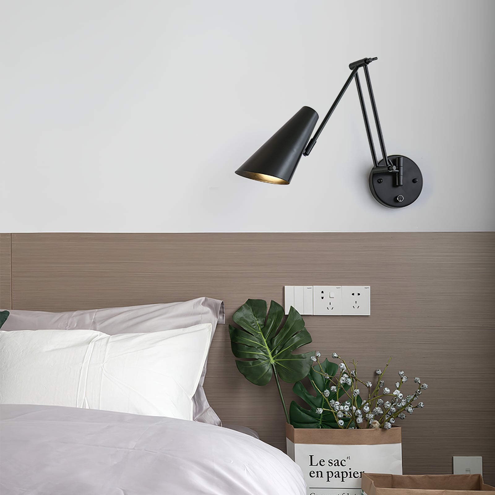 Aplique de Pared con Brazo Móvil de Diseño Moderno en Metal - Luz de Interior 6