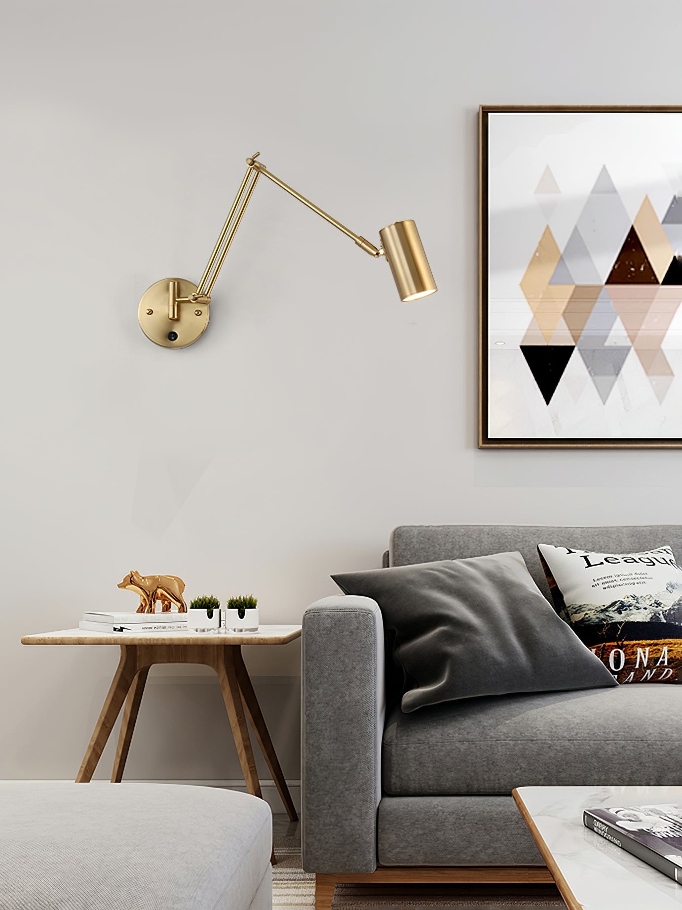 Aplique de Pared con Brazo Móvil de Diseño Moderno en Metal - Luz de Interior 7
