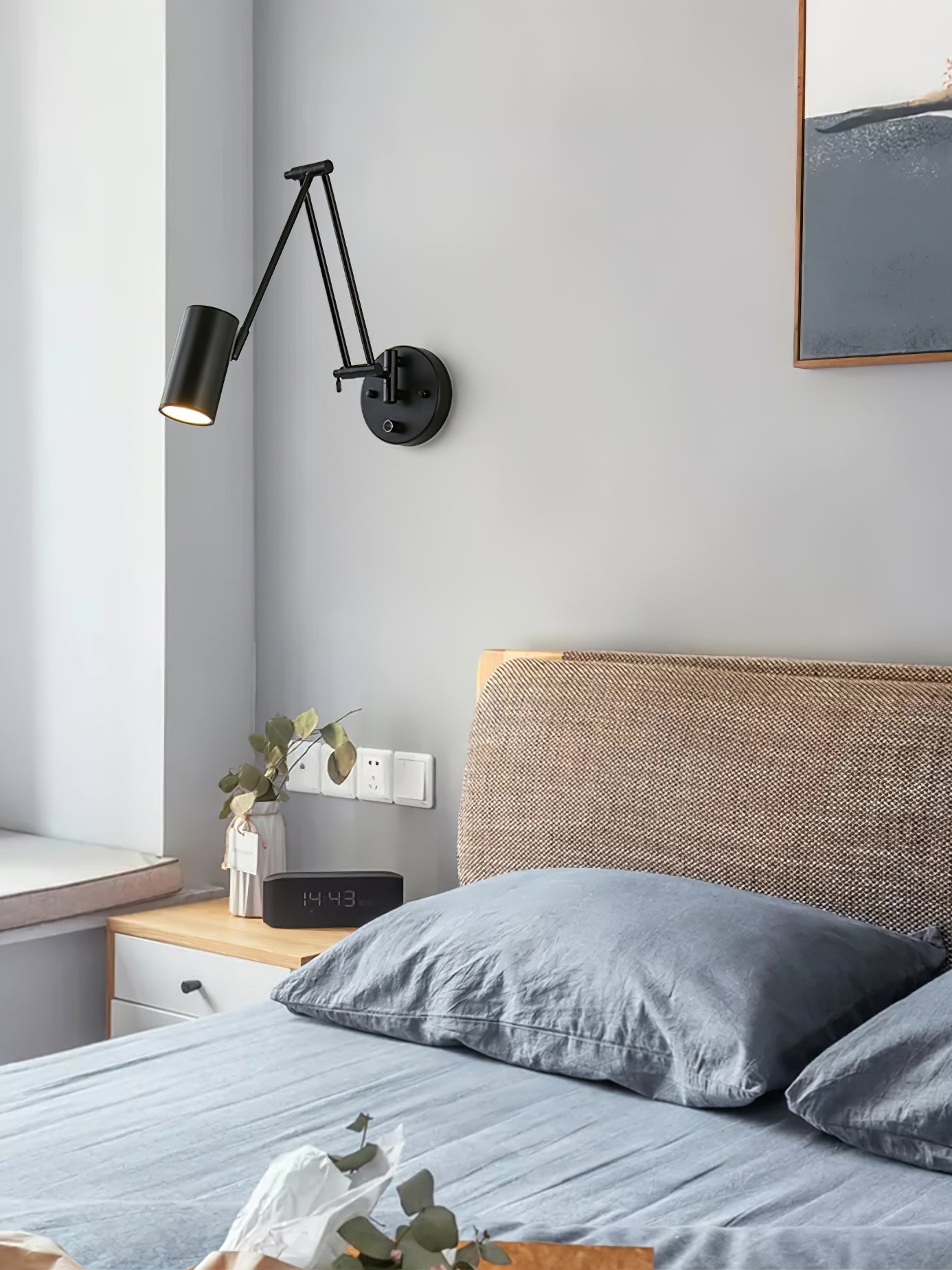Aplique de Pared con Brazo Móvil de Diseño Moderno en Metal - Luz de Interior 8