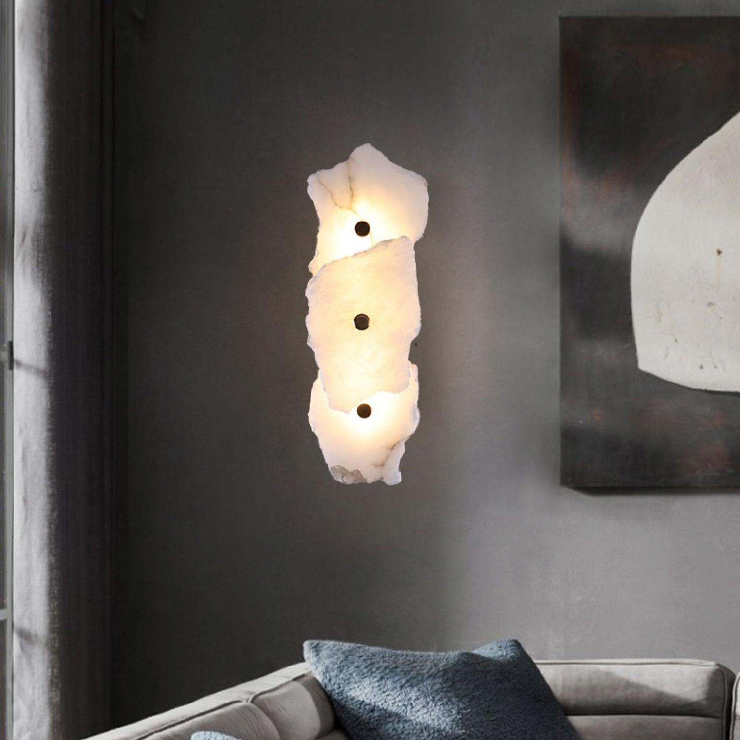 Aplique de Pared de Alabastro Petra con Luz LED Integrada - Diseño Moderno y Elegante 5