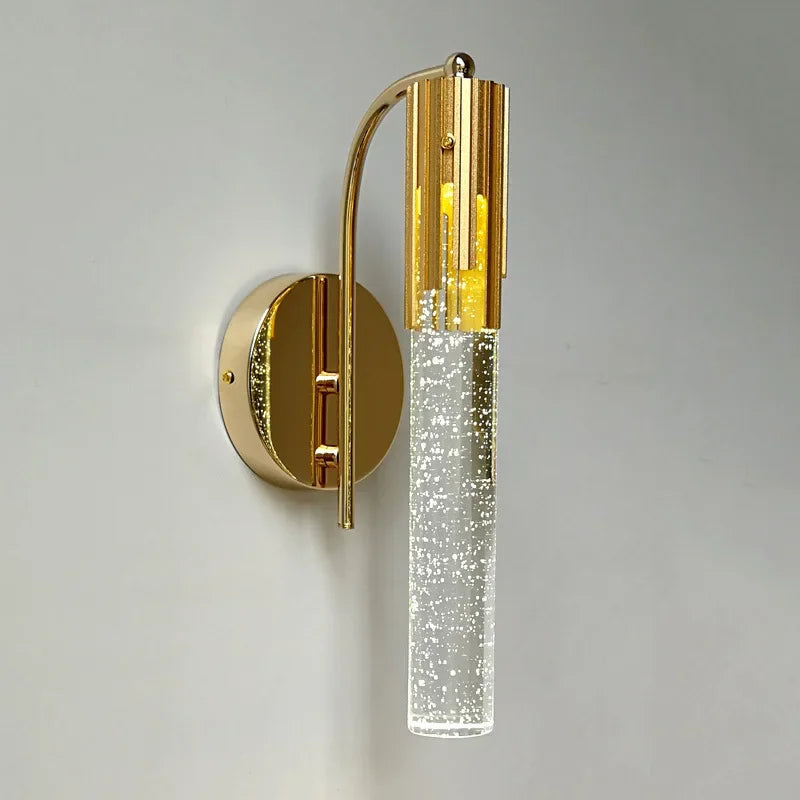 Aplique de Pared de Cristal Elegante con Luz Cálida – Diseño Refinado para Decoración Interior 4