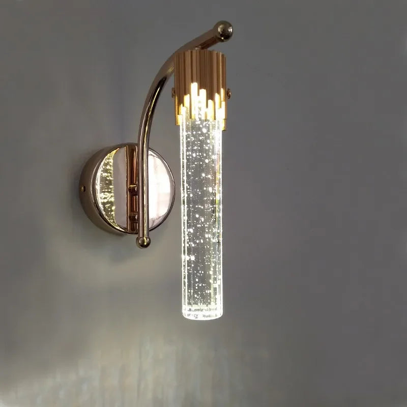 Aplique de Pared de Cristal Elegante con Luz Cálida – Diseño Refinado para Decoración Interior 5